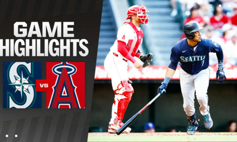 los angeles angels vs seattle mariners match player stats