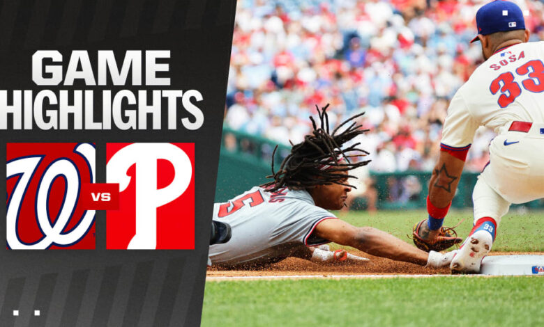 washington nationals vs phillies match player stats